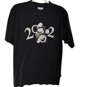 Disneyland Paris Mickey Mouse 2002 Y2K Graphic T-Shirt Black
